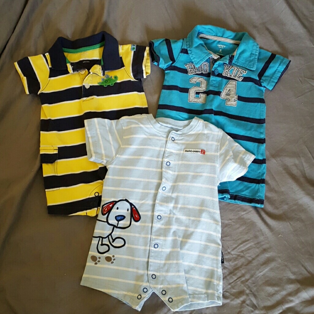 Carters size 6 month boys rompers